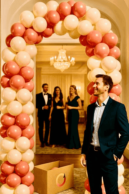 Resultado profesional con decoración de globos reutilizables PilaMania