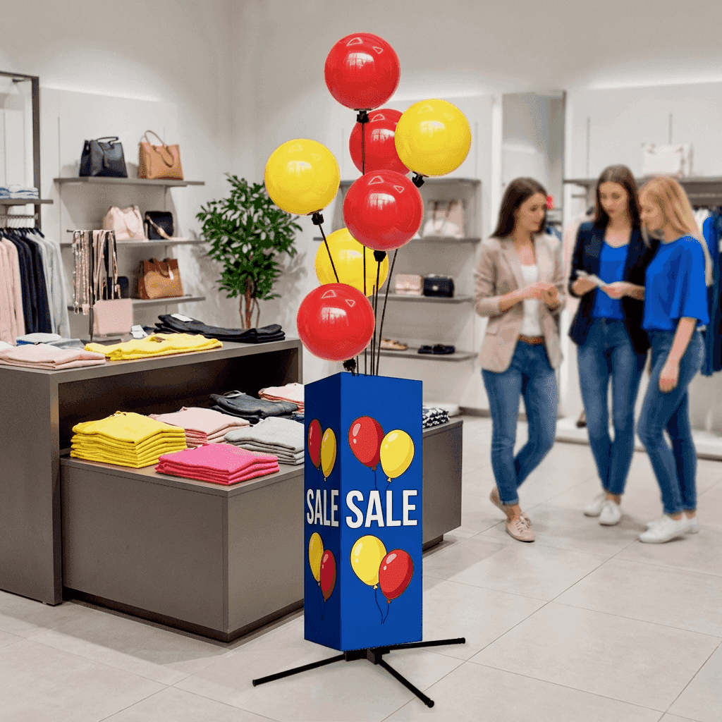Decoración de globos para rebajas – decoración de tienda PilaMania